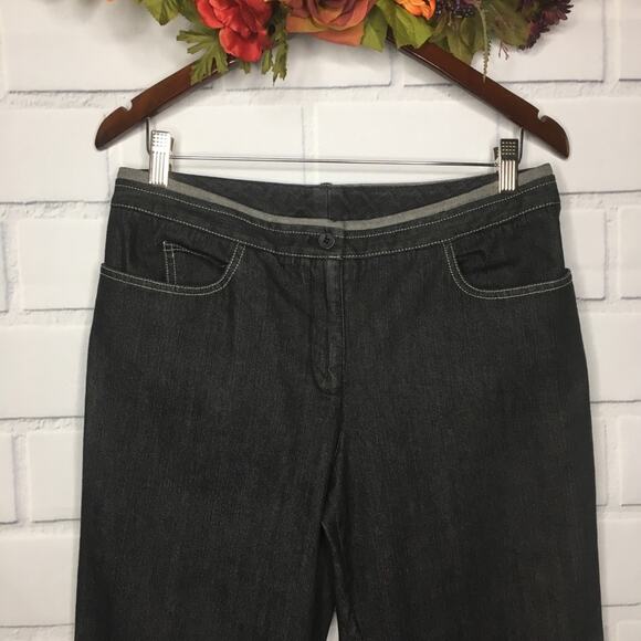 Worth Black Denim Jean 5 Pocket Construction Pants Size 6 - Picture 3 of 6